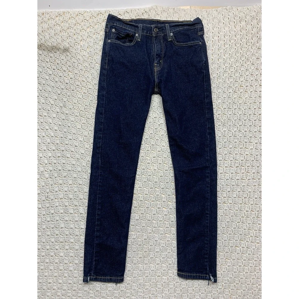 Levis 510 Jeans Mens Tag 31x32 Approx 30x29 Skinny Stretch Blue Leg OpeningFlaws